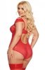 SoftLine Dora plus size body czerwone tył